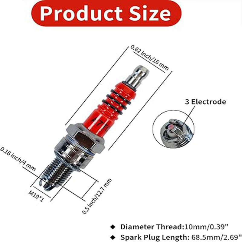 3 bougies d'allumage A7TC à 3  - Motorcycle Spark Plug avis et prix